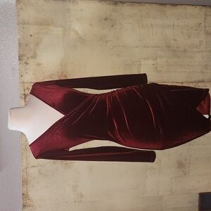 Guberry  Wine Colored Velvet Dress size XS Super Sexy